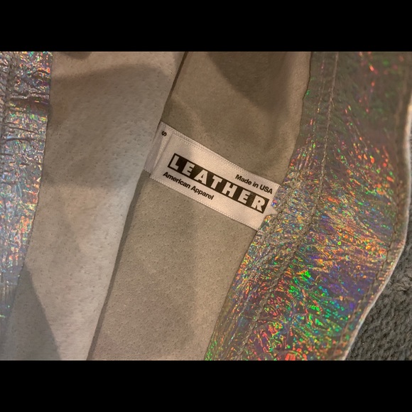 American apparel silver hologram Genuine weather skater skirt small - Picture 3 of 4